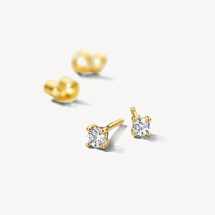Blush Jewels oorknoppen 7127YZI - 14k Geelgoud met Zirkonia