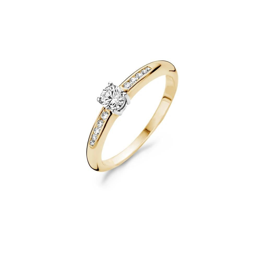Blush Jewels14 kt ring 1155BZI - Geel en Wit Goud maat 54