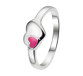 Zilveren Kinder Ring Hart met Emaille – 13.27592