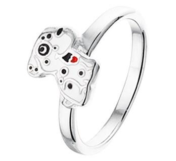 Zilveren Kinder Ring Honden met Emaille – 13.27660