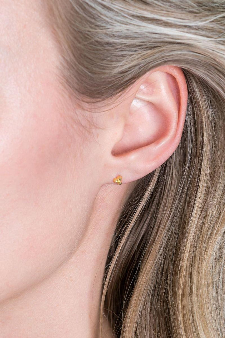 ZINZI zilveren oorknopjes 4mm 3 bolletjes ZIO2169