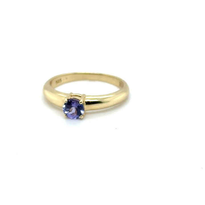 14 Karaat Geelgouden Ring met Tanzaniet – 0,45 ct