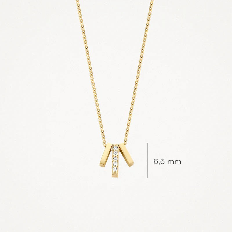 Collier 3122YZI - 14k Geelgoud met zirkonia