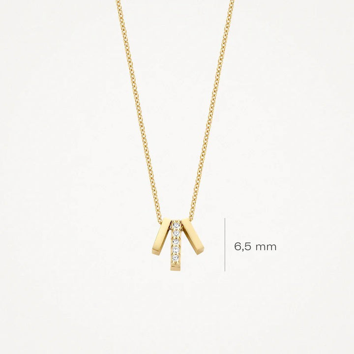 Collier 3122YZI - 14k Geelgoud met zirkonia