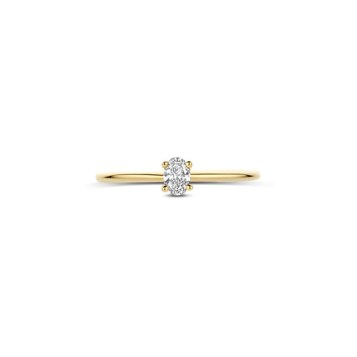 Blush Lab Diamonds Ring LG1078Y – 14 Karaat Geelgoud met 0,20 ct Ovale Lab Grown Diamant Maat 54