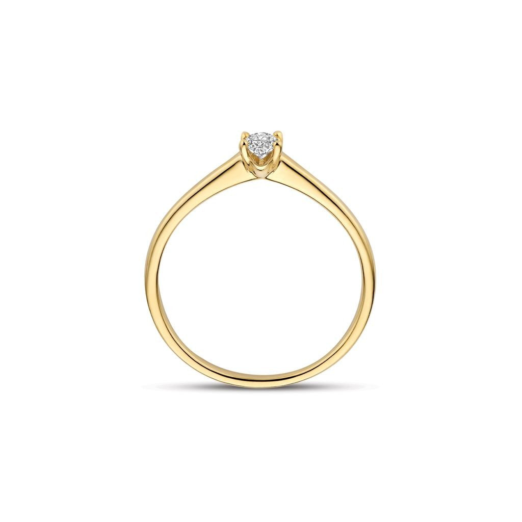 Blush Lab Diamonds Ring LG1078Y – 14 Karaat Geelgoud met 0,20 ct Ovale Lab Grown Diamant Maat 54
