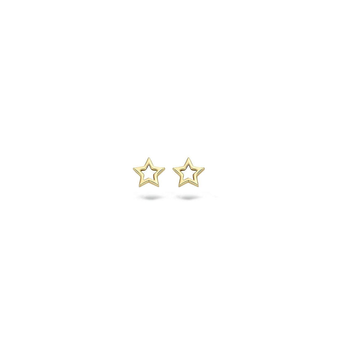 14k Geelgouden Oorknoppen 7248YGO star