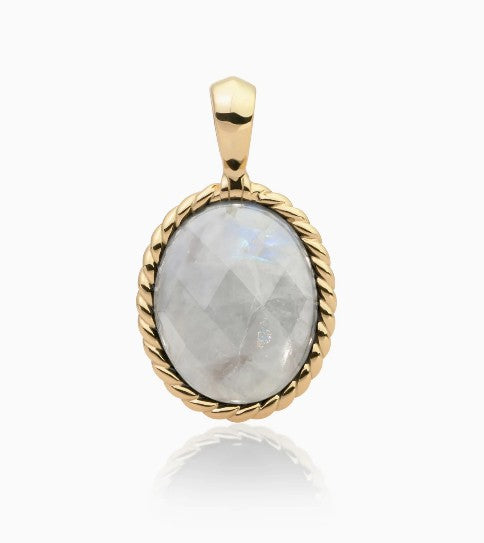 Pendant | Silver - Moonstone Twist SP21-G54
