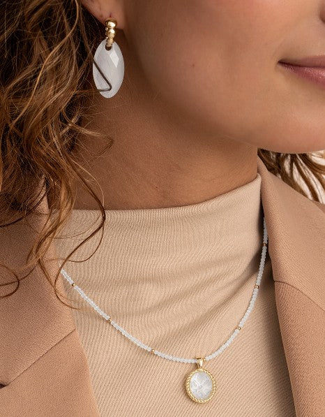 Pendant | Silver - Moonstone Twist SP21-G54