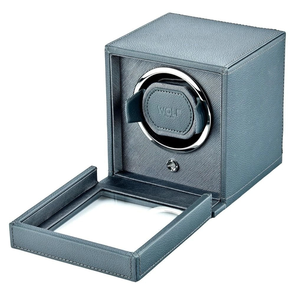 WOLF 1834 Cub watch winder met cover grijs 461165