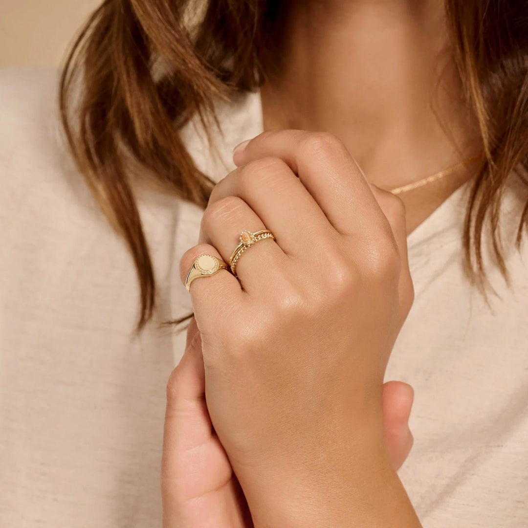 Zegelring 1205YGO - 14k Geelgoud 1205YGO/54