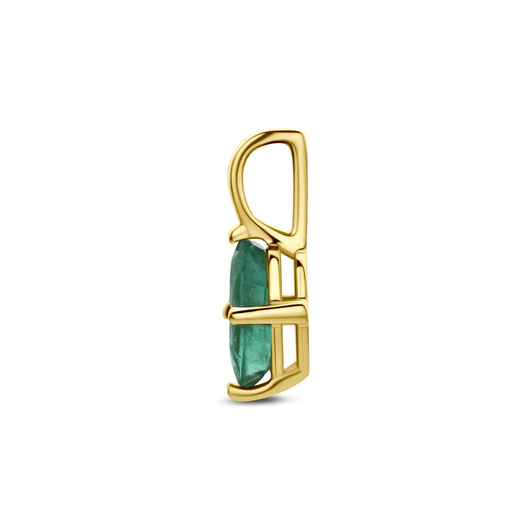 14 Karaat Geelgouden Hanger met Smaragd 40.36716