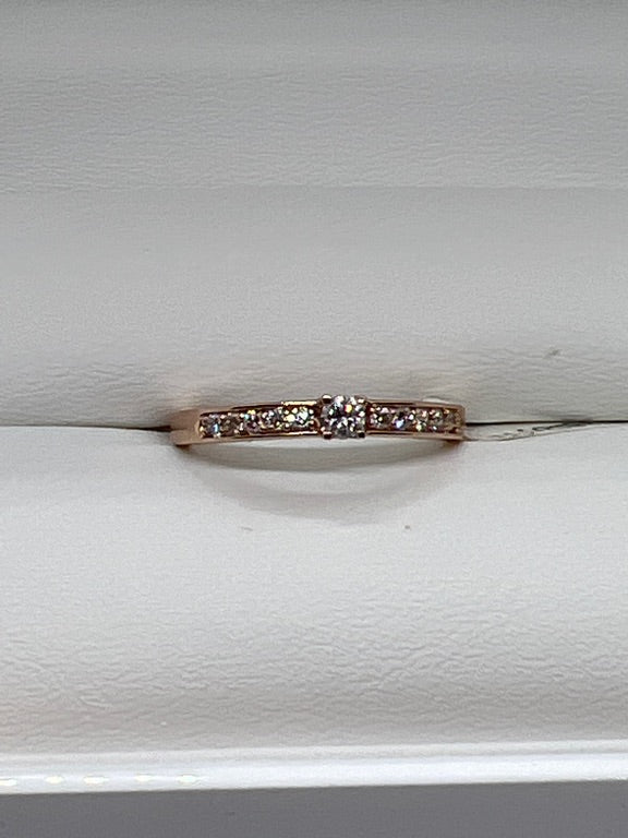 14 kt ring diamant 0.25 crt G Vsi