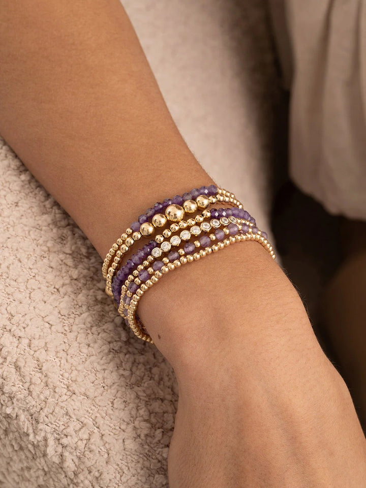 Sparkling Jewels Interstellar Armband Amethyst – SBG-GEM05-3MM-MIX