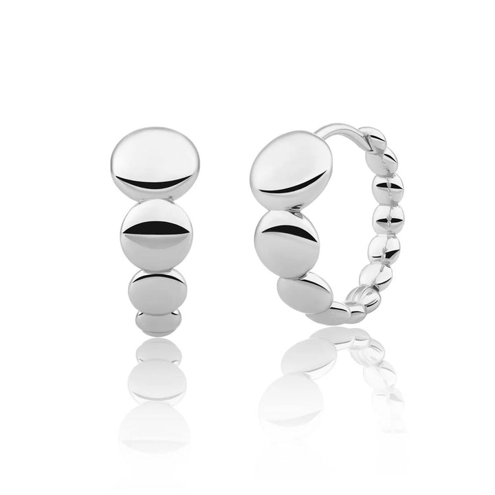 Earrings | Bubble Huggies - Silver EAS33