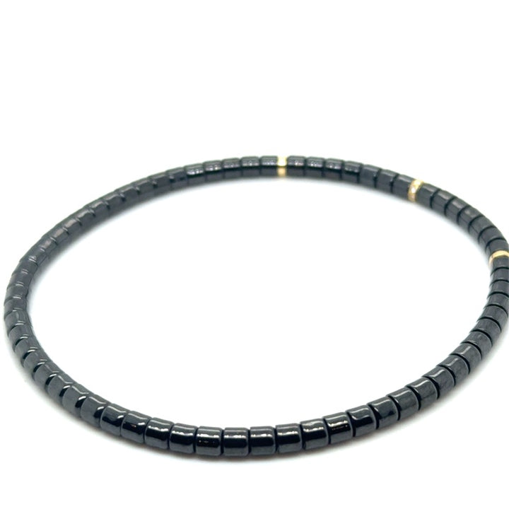 Orotech 18 kt Armband B17132NYW Zwart Keramiek met Diamant 0.04 ct