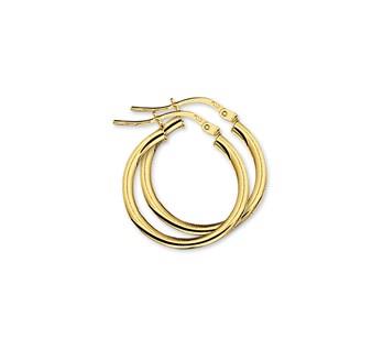 14 kt Geelgouden Creolen met Hefboom-sluiting 20 mm