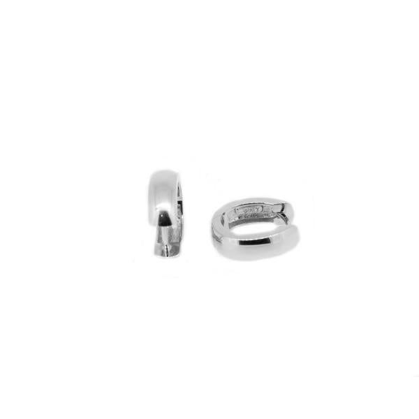 14 kt witgouden oorringen 4.6 mm