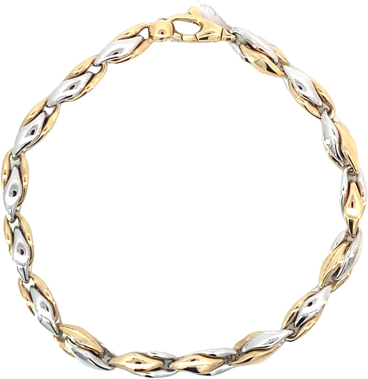 14 kt monzario armband bicolor 895-A BIC