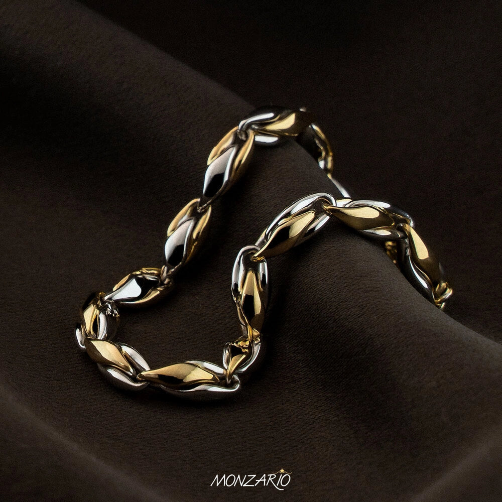 14 kt monzario armband bicolor 895-A BIC