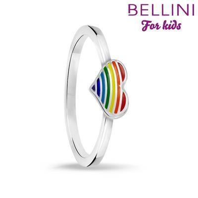 Zilveren kinderring regenboog hartje 579.041