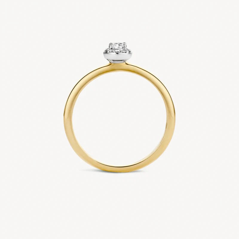 Blush Jewels ring 1131BZI - 14k Geelgoud met Zirkonia maat 54