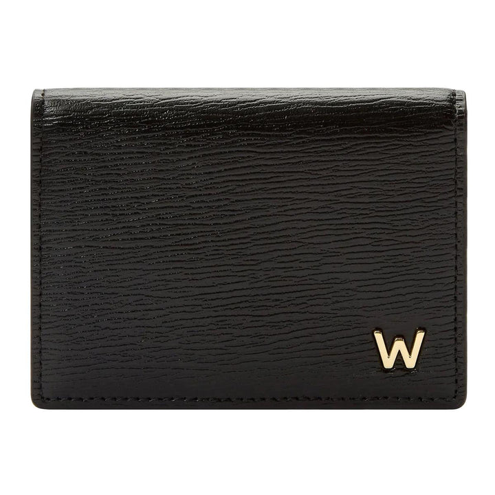 WOLF W COLLECTION LEATHER BLACK GUSSET CARD 774402
