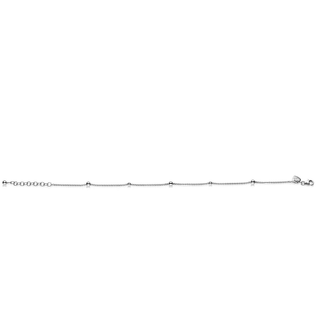 ZINZI zilveren enkelband glad bol 23-27cm ZIE987