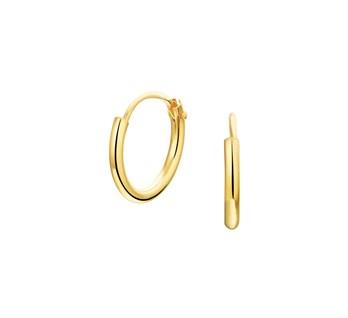 14 kt oorringen geelgoud 11 mm