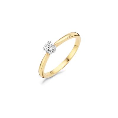 Blush Jewels ring 1187BZI - 14k Geel en Witgoud met Zirkonia