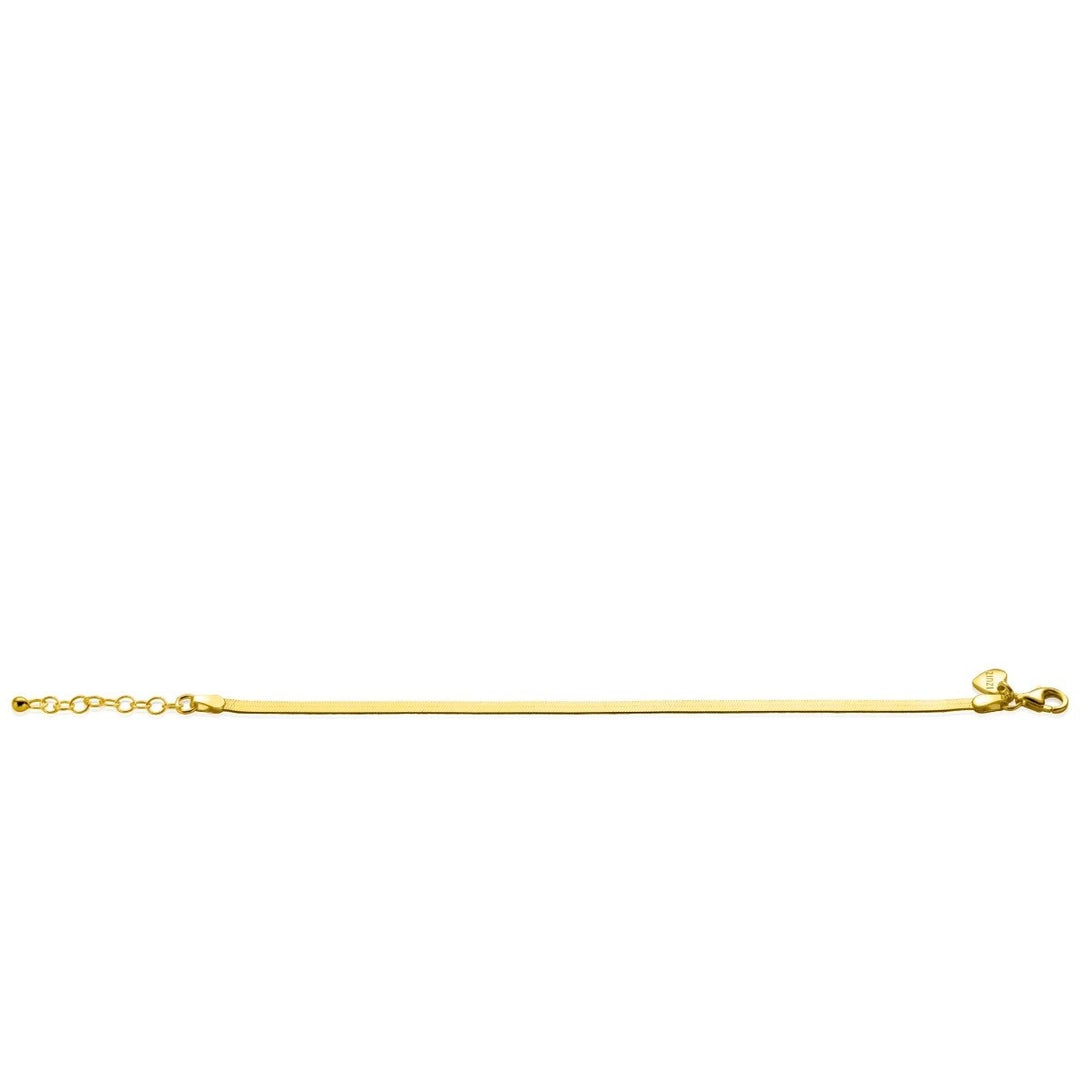 ZINZI Gold Plated Zilveren Slangenarmband 3,5 mm – ZIA2292G