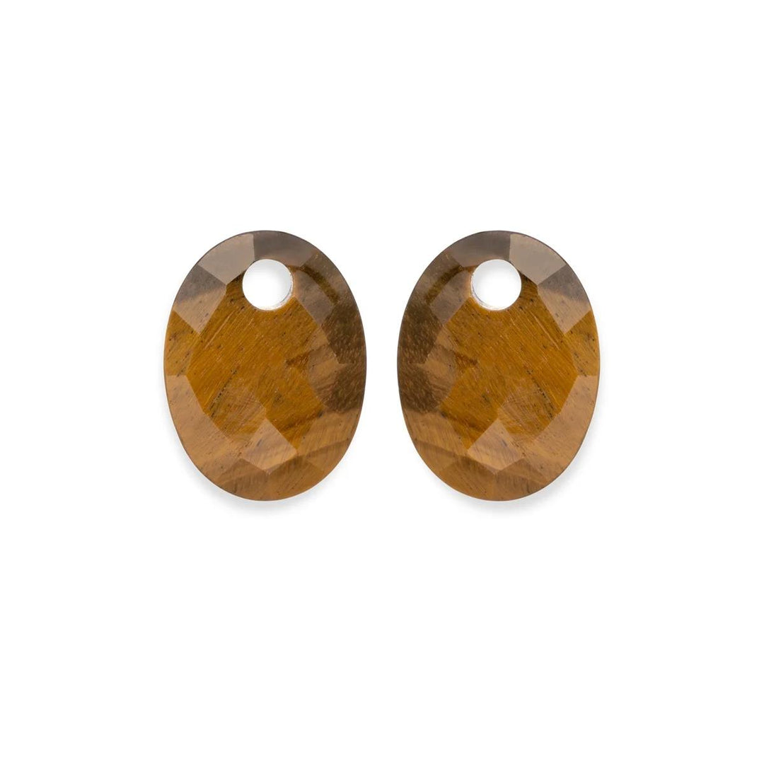 Sparkling jewels Earstones | Medium Oval Tiger Eye EAGEM09-MO