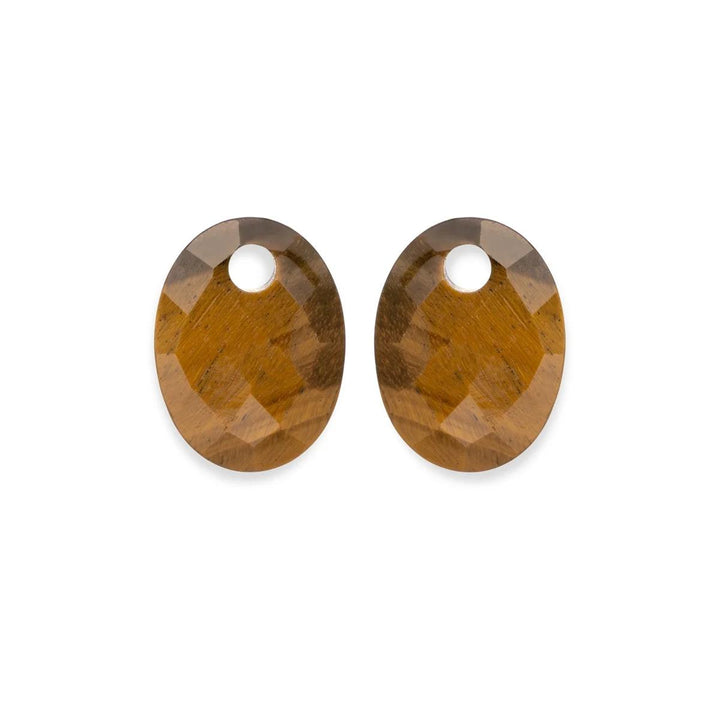 Sparkling jewels Earstones | Medium Oval Tiger Eye EAGEM09-MO