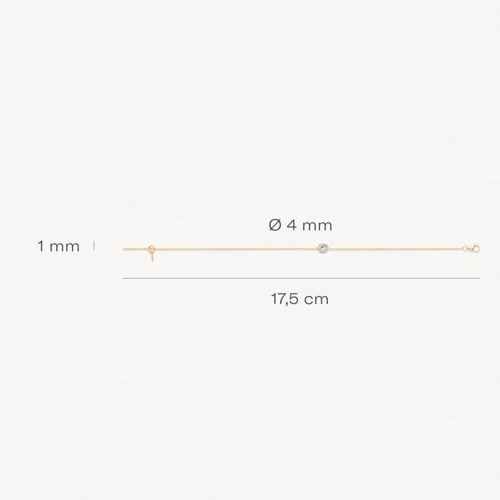 14k Geelgoud met Zirkonia Armband 2166YZI