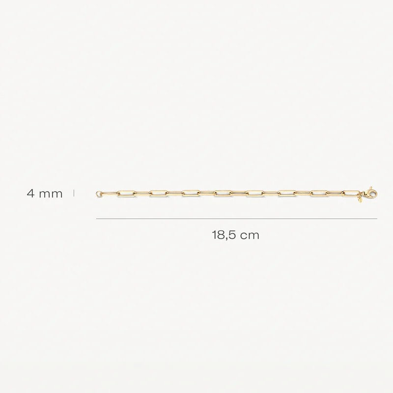 Blush paperclip-armband 14k Geelgoud