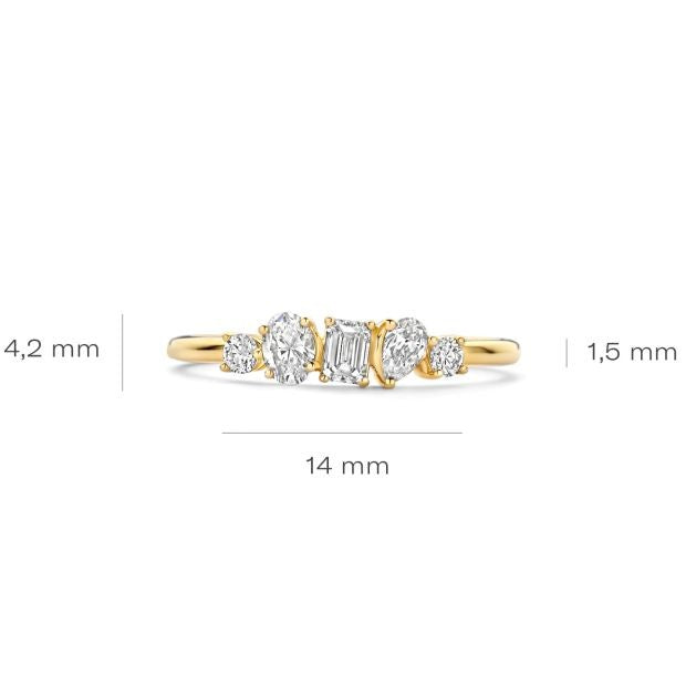 Blush Lab Grown Diamond Ring 0.47 ct – 14 Karaat Geelgoud – LG1032Y