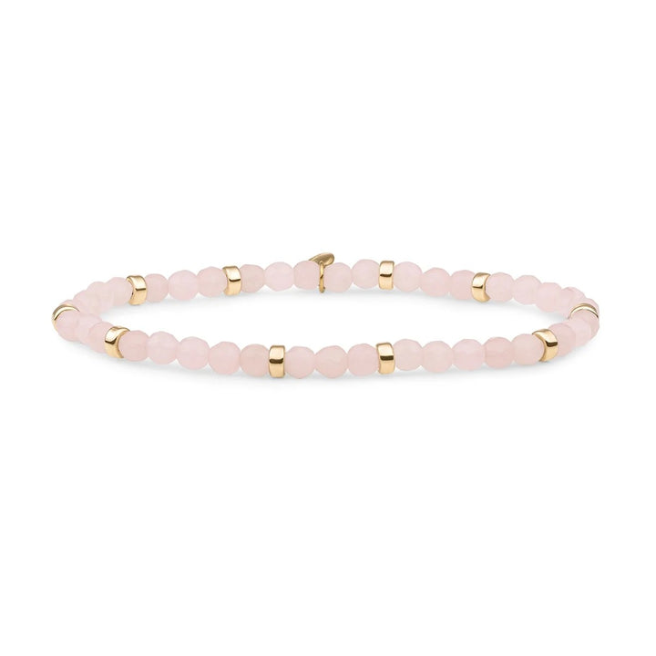Bracelet | Rose Quartz Roundel Interstellar - Gold SBG-GEM13-MIX-RDL