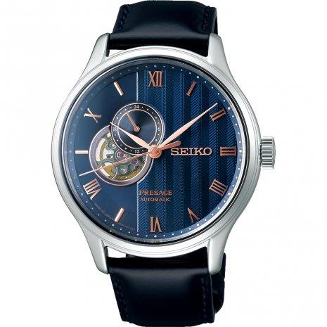 Seiko Presage Japanese Garden SSA421J1 automatisch herenhorloge blauw