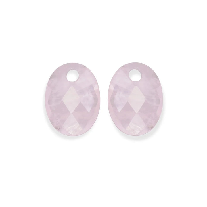 Earstones | Medium Oval - Rose Quartz EAGEM13-MO