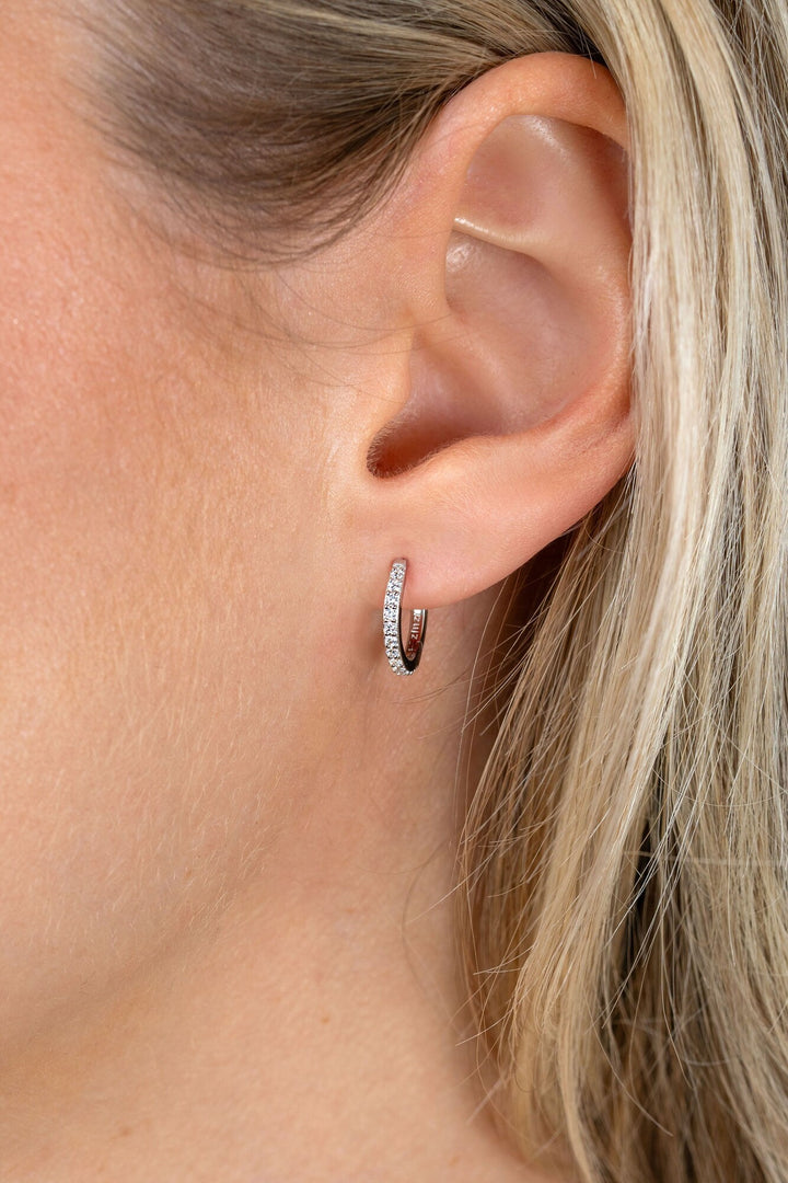 ZINZI zilveren tennis oorringen met zirkonia – ZIO2831