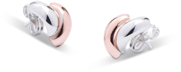 14 kt monzario rose wit oorstekers 904-O RW 14 krt.