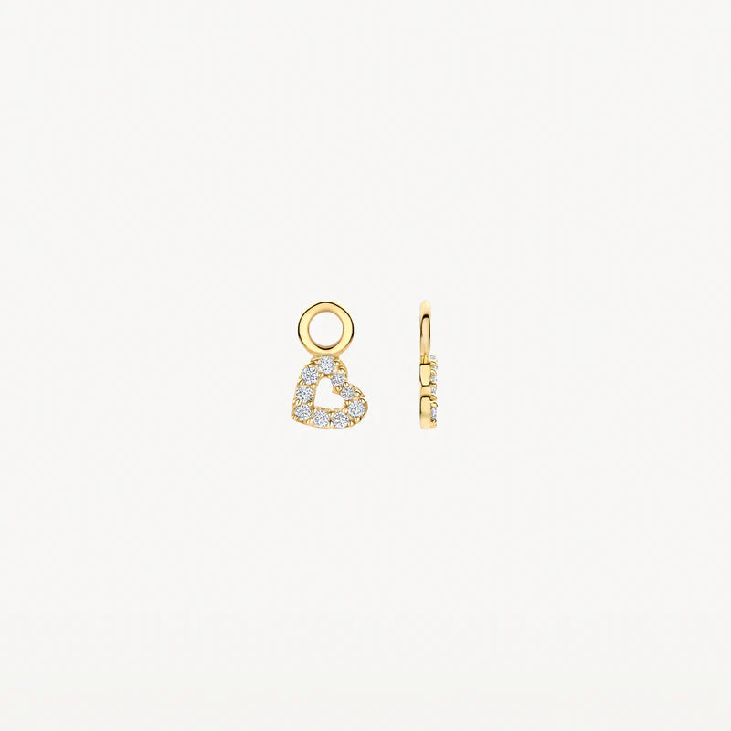Blush 14k Geelgouden Hartvormige Oorbedels met Zirkonia 9098YZI