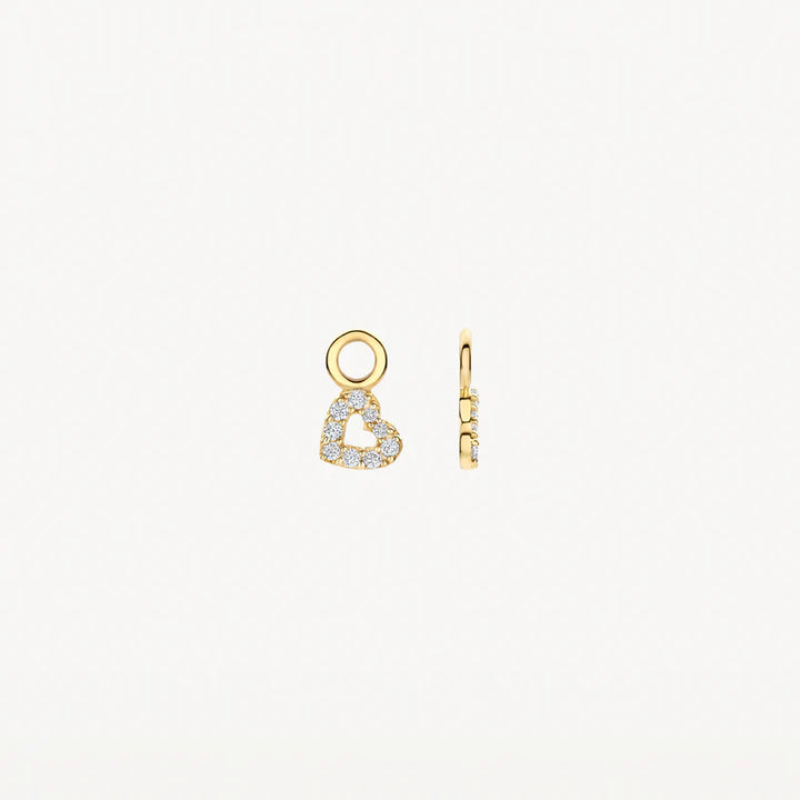 Blush 14k Geelgouden Hartvormige Oorbedels met Zirkonia 9098YZI
