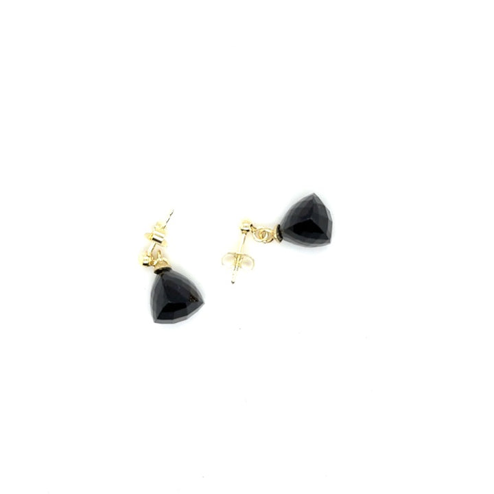 14 kt oorstekers met Zwarte Onyx hangers 940104581100012