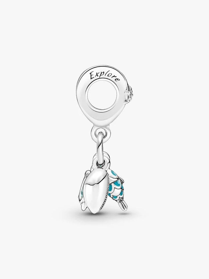 Pandora Bedel Silver Fish, Sea Turtle &amp; Conch Triple Charm 791697C01