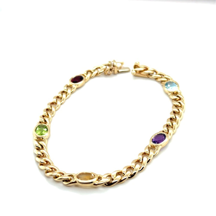 14 kt armband maxima style edelstenen multicolor