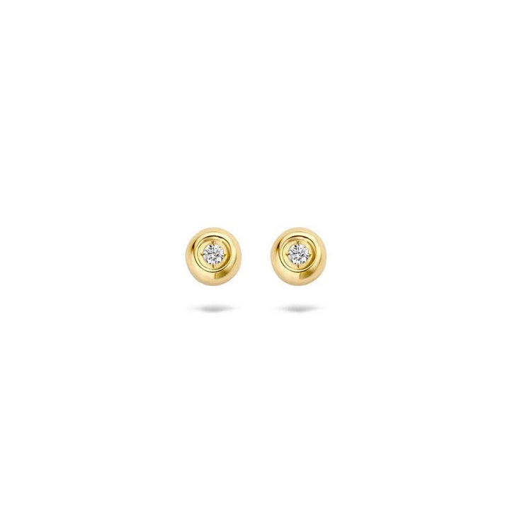 Oorknoppen 7628YDI - 14k Geel goud met Diamant