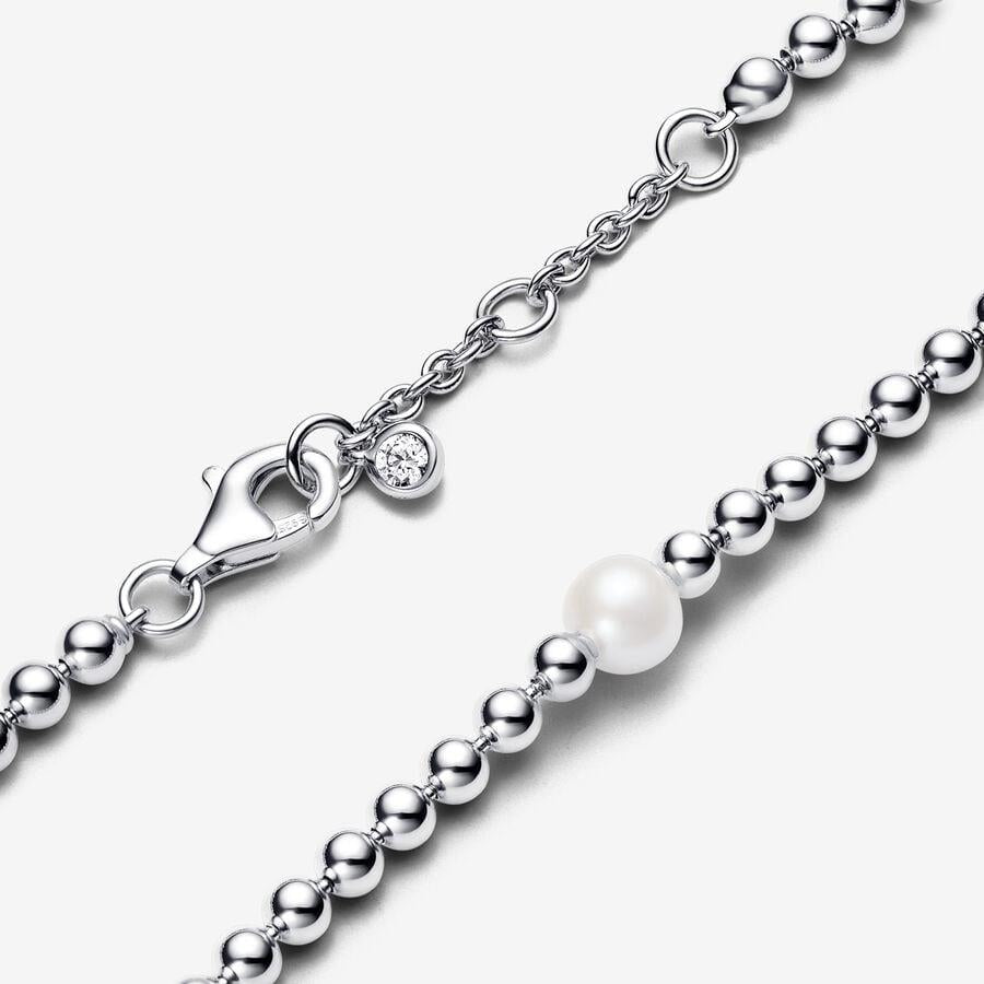 Pandora  Behandelde Gecultiveerde Zoetwaterparel en Kralen Armband 593173C01-18