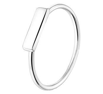 925 zilveren ring met balkje
