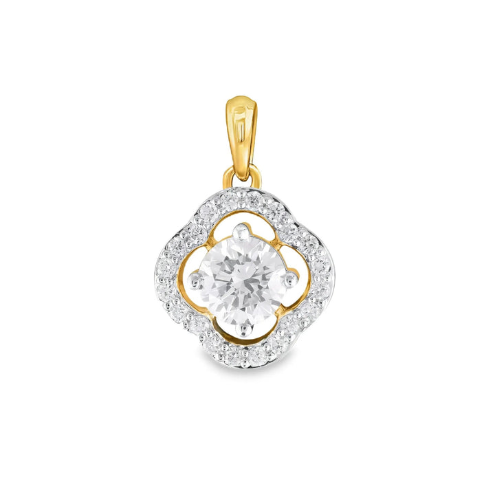 14 karaat geelgouden hanger met 0,68 ct lab grown diamant – GHL2454